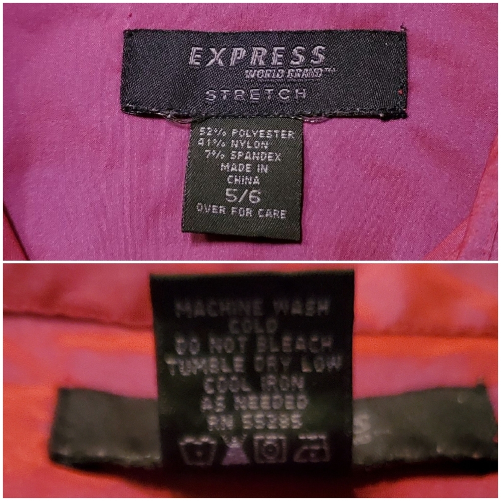 90's Express Pink Iridescent Button Top - Picture 9 of 11